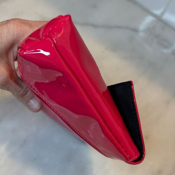 Yves Saint Laurent Purse NWOT red patent leather clutch cosmetic Bag - Picture 11 of 17